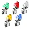 12V 20A Toggle Switch LED Switch Car Auto Cover LED Light With Protective Cover SPST Toggle Rocker Switch Control On/Off