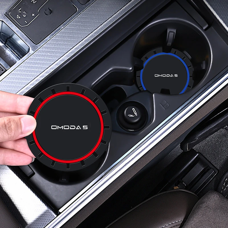 2 pezzi PVC tazza per auto sottobicchiere acqua slot tappetini antiscivolo accessori interni auto per Chery Omoda 5 C5 S5 S5GT O5 E5 2022 2023 2024 +