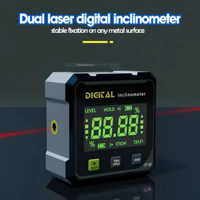 Magnetic Digital Angle Gauge Electronic Angle Gauge Protractor Horizontometer USB Chargable Inclinometer Magnet Angle Finder