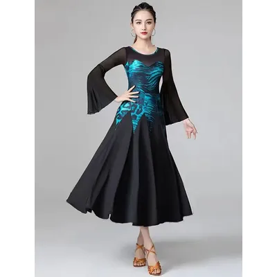 Modern Dance Skirt Profional Cetition Performance Outfit Large Swing Dr International Social Dance Waltz Ballroom Dr