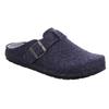 Pantoffel ROHDE "RODIGO-H", Herren, Gr. 45, blau (dunkelblau), Filz, meliert, klassisch, Schuhe, Hausschuh, Schlappen, Homeslipper mit innenliegender Plateausohle