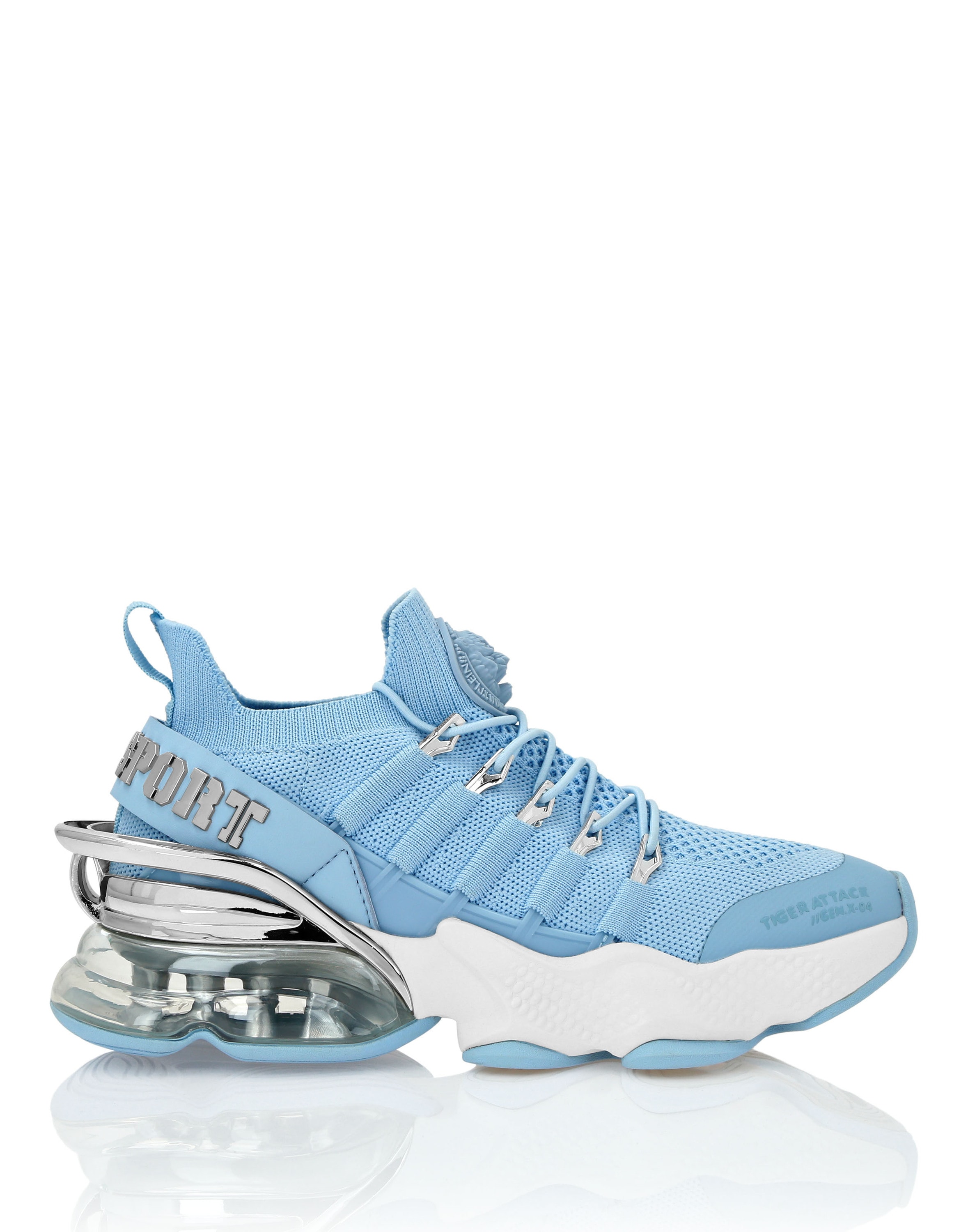 Sneaker PLEIN SPORT "Tiger", Gr. 40, Normalschaft, blau (07, lightblau), Schuhe