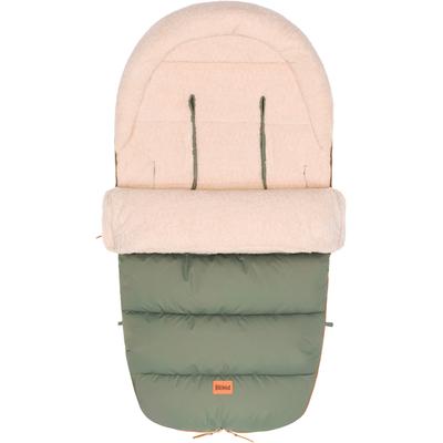 Fußsack FILLIKID "Atlas, Winterfußsack", Baby, grün (salbei), Polyester, Fußsäcke, mit Teddy-Plüsch