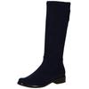 Stiefel CAPRICE "Caprice Stiefel Veloursleder", Damen, Gr. 39, blau (navy), Veloursleder, casual, Schuhe