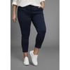 Jogger Pants LAURA SCOTT CURVE, Damen, Gr. 54, N-Gr, blau (navy), Milano Rib, Obermaterial: 65% Viskose, 30% Polyester, 5% Elasthan, unifarben, Basic, figurumspielend knöchellang, Hosen, im sportiven Look - GROSSE GRÖSSE