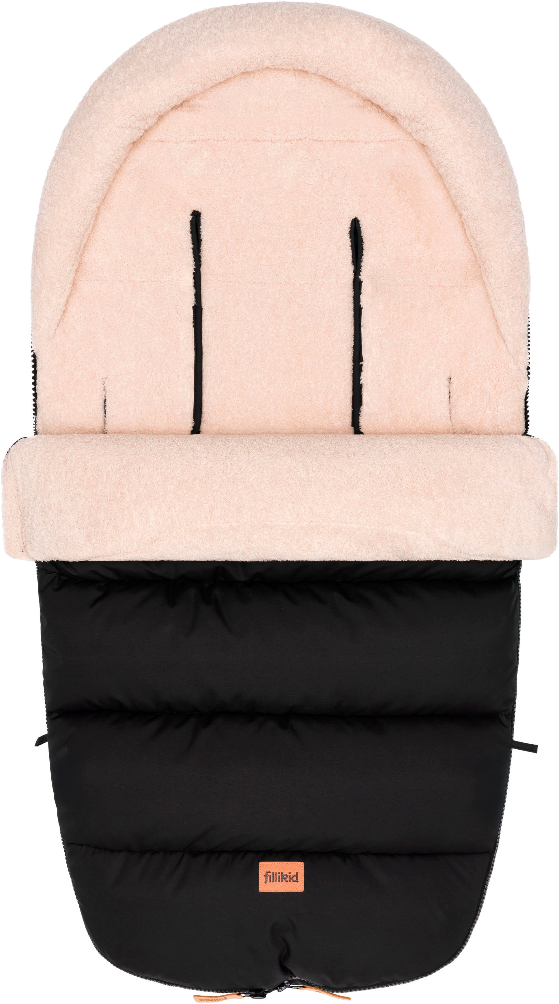 Fußsack FILLIKID "Atlas, Winterfußsack", Baby, schwarz, Polyester, Fußsäcke, mit Teddy-Plüsch Image