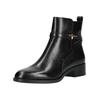 Stiefelette TAMARIS "Tamaris Stiefelette Leder", Damen, Gr. 38, schwarz, Leder, casual, Schuhe
