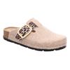 Pantoffel ROHDE "SOAVE", Damen, Gr. 39, beige, Filz, animal-print, modisch, Schuhe, Hausschuh, Schlappen, Clog, Homeslipper mit Plateausohle