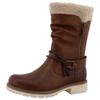 Winterstiefel TOM TAILOR, Damen, Gr. 39, braun, Lederimitat, Textil, used, Basic, Schuhe, Stiefel, Boots mit TEX-Membrane