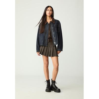 Stradivarius Contrast denim jacket RINSE BLUE DENIM XS