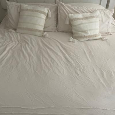 Anthropologie Bedding | Anthropologie Cream Duvet Set Soft Cotton Bedding | Color: Cream | Size: King