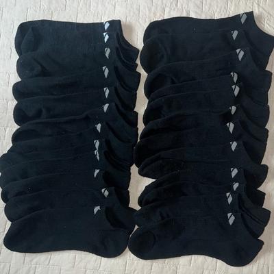 Adidas Underwear & Socks | 12 Pair New Black Adidas Cushioned Ankle No Show Socks With Arch Support L Large | Color: Black/White | Size: L