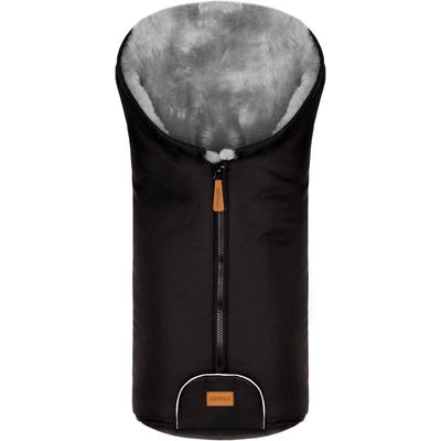 Fußsack FILLIKID "Pamir Alpina, schwarz, Lammfell grau, Winterfußsack", Baby, schwarz, Lammfell, Polyester, Fußsäcke, für Autositze Gr. 0 und Kinderwagen