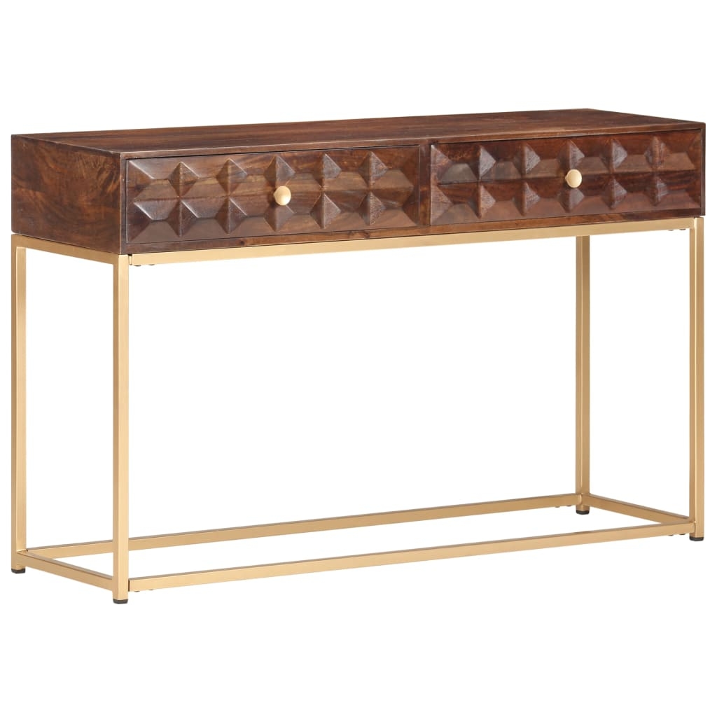 vidaXL Konsolentisch 122x36x75 cm Mango Massivholz Image