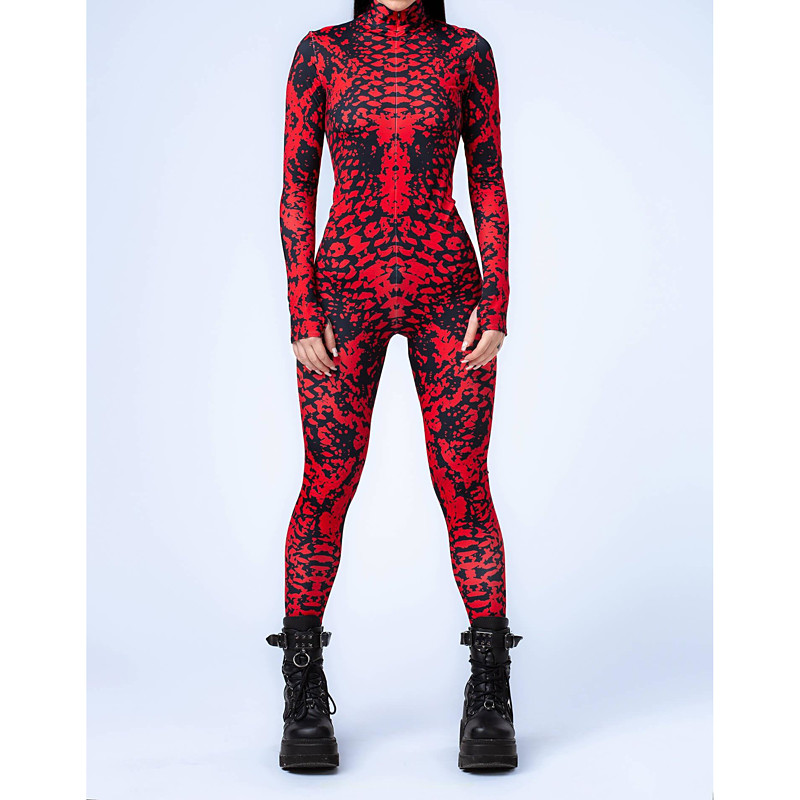 Patterned Zentai Suits Cosplay Costume Bodysuit Printing Carnival Costume Full Body Suit Men's Women's Sexy Costume Halloween Costume for Performance Party Masquerade Adults'