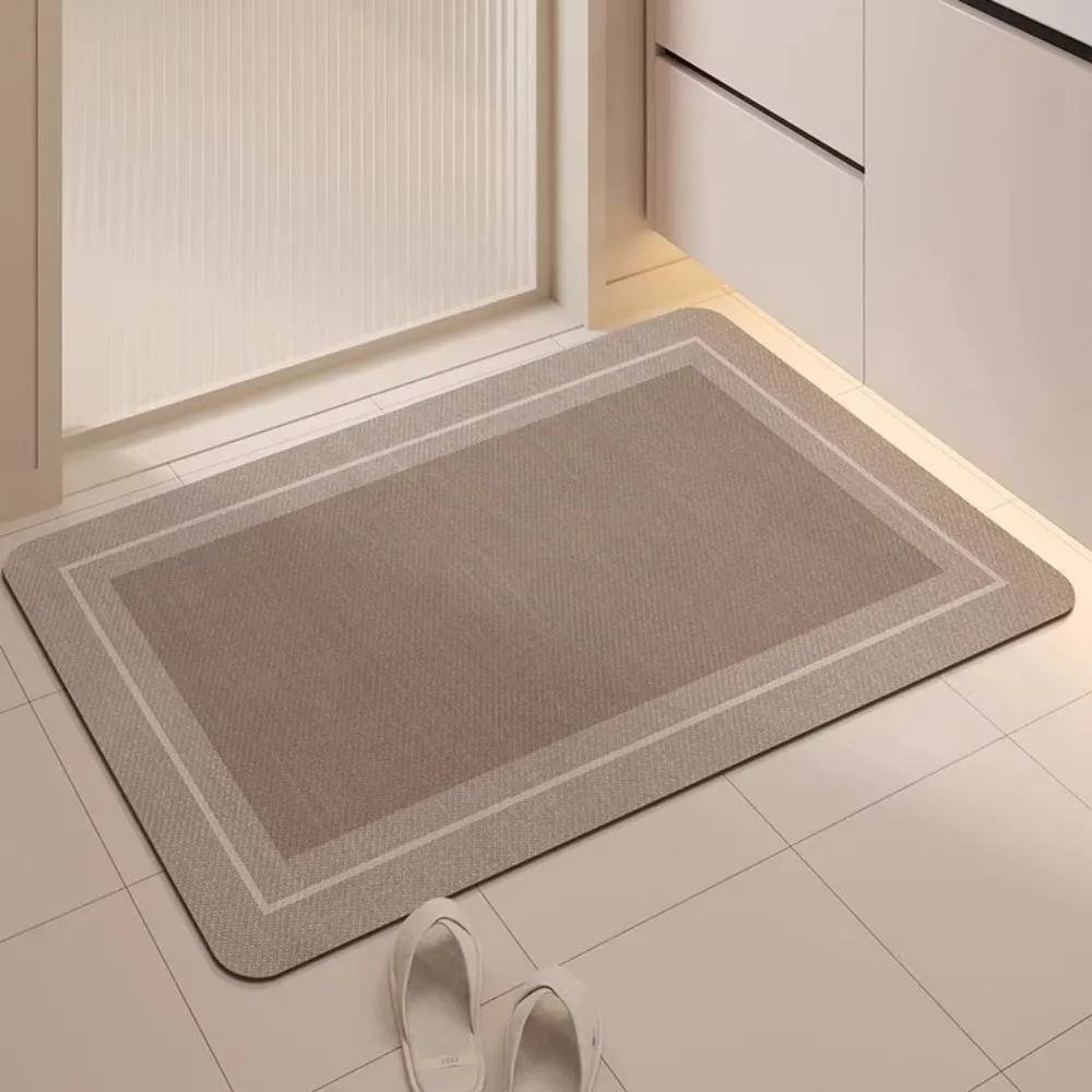 VIKAMA rutschfeste, wasserabsorbierende Fußmatte für den Eingangsbereich, minimalistischer Wohnzimmer-Badezimmer-Teppich für den Eingangsbereich Image