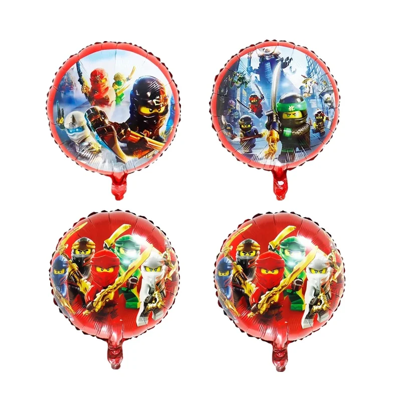 2 Stück 18 Zoll runder der neue Ninja-Ballon aus Aluminium, Heliumballon für Kindergeburtstag, Party-Dekoration Image