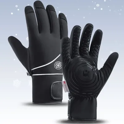 GTUBIKE Windproof Skiing Gloves Mens Winter Gloves Waterproof Thickened Thermal Gloves Cold Weather for Skiing Cycling