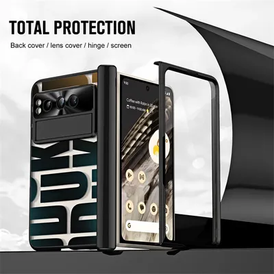 Suitable For Google Pixel Fold Phone Case Google Fold Foldable Screen Electroplated Pen Slot Anti Drop Transparent Phone Cover