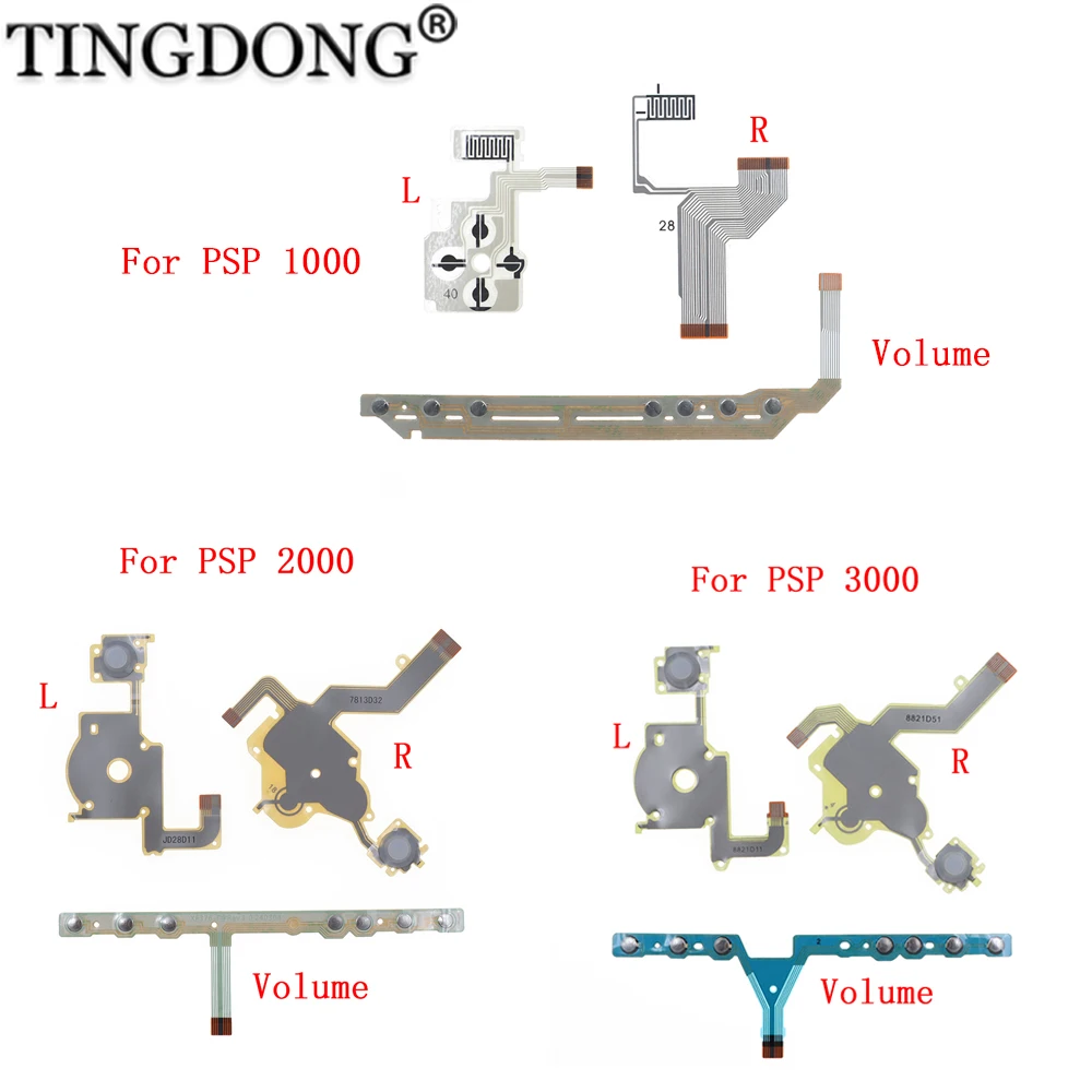 Für PSP Leitfähigen Film Flex Kabel Links Rechts Tasten Funktion Lautstärke Taste Linie Für PSP 1000/2000/3000 Image