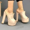 Zhima Frauen Plattform Sandalen Slip on Peep Toe dicke High Heels Sandalen Pumps Party Panto letten Schuhe Frau Größe 39 41 43 45 48 52