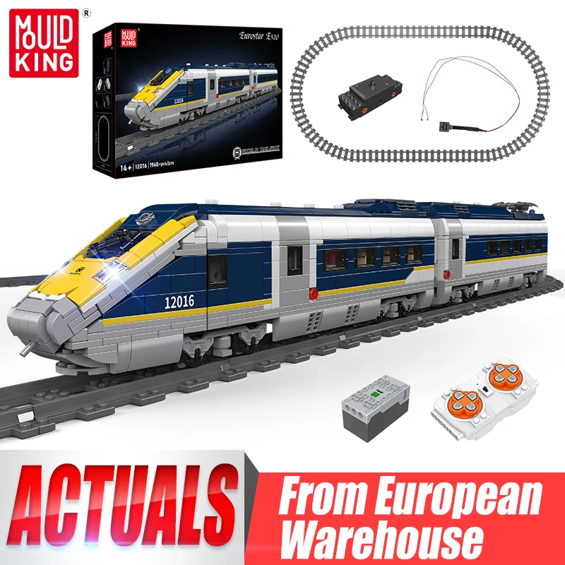 Mould King 12016 Technisches Zugspielzeug Der RC Europe Star E320 Baustein MOC Dampflokomotive Ziegel-Set Kinder Weihnachtsgeschenk Image