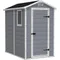 Manor 4x6 Resin Outdoor Storage Shed Kit-Perfect to Store Patio Furniture, Garden Tools Bike Accessories, Beach Chairs and Lawn