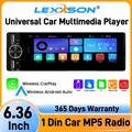 Autoradio Audio 1Din Universale Lettore video multimediale per auto da 6,36 pollici Schermo IPS HD Supporto di ricarica USB/Tipo C BT FM USB AUX Cam