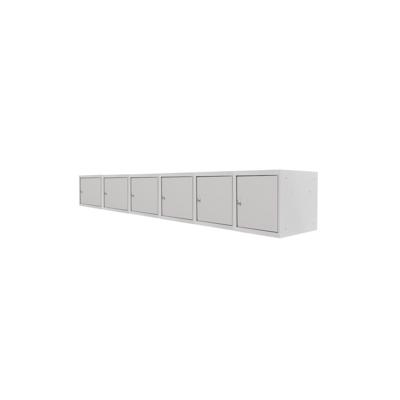 PROREGAL Mega Deal | 6x Schließfachwürfel Blocky mit Zylinderschloss + 2 Schlüssel | HxBxT 40x40x40cm | Lichtgrau | Tresor, Schließfach Image