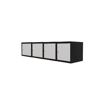 PROREGAL Mega Deal | 4x Schließfachwürfel Blocky mit Drehriegelschloss für Vorhängeschloss | HxBxT 40x40x40cm | Anthrazit/Lichtgrau | Tresor Image
