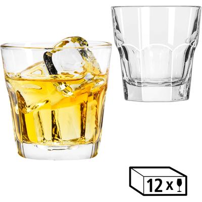 Gläser-Set LIBBEY "Rocks Glas -GIBRALTAR- 207 ml, Ø: 8,5 cm, H: 8,5 cm, 12er Set", transparent, H:8,50cm Ø:8,50cm, Glas, Trinkgefäße, hochwertig verarbeitet, im modernen Design Image