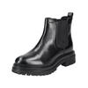 Stiefelette GEOX "Geox Stiefelette Leder/Textil", Damen, Gr. 37, schwarz, Leder, Textil, casual, Schuhe
