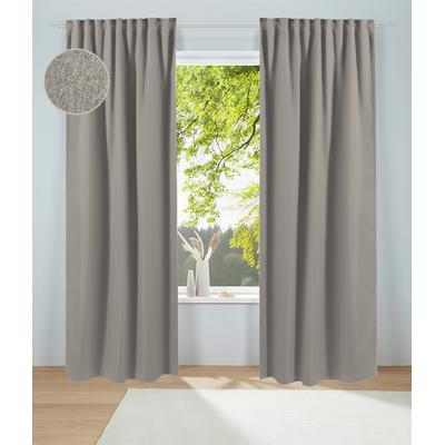 Gardine MY HOME "Alcide" Gr. 2, beige (sand), B:135cm H:175cm, Polyester, Gardinen Image