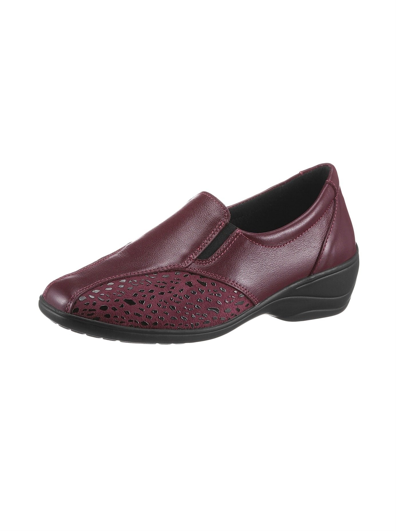 Slipper CLASSIC, Damen, Gr. 38, rot (bordeaux), Glattleder, Schuhe