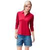 Poloshirt "Poloshirt", Damen, Gr. 50, rot, 95% Baumwolle, 5% Elasthan, B.C. BEST CONNECTIONS BY HEINE, unifarben, Langarm, Shirts