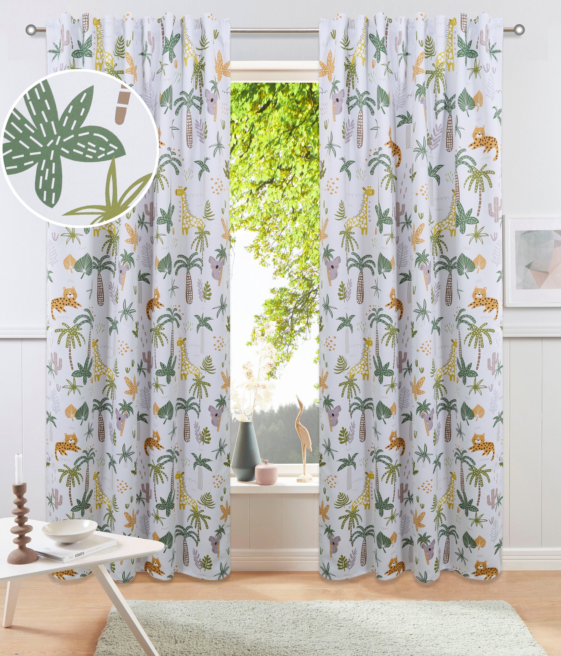 Gardine OTTO HOME "Lavisha" Gr. 4, grün, B:130cm H:245cm, Polyester, Gardinen, Gardine Image