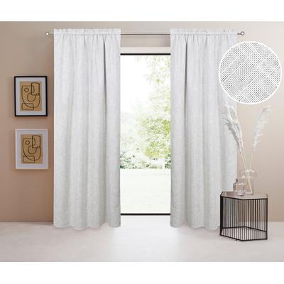 Verdunkelungsvorhang "Marusha" Gr. 3, beige (creme), B:135cm H:225cm, Polyester, Polyester, LEGER HOME BY LENA GERCKE, Gardinen, Verdunkelnder Vorhang, blickdicht, Leinenoptik, verschiede Größen Image