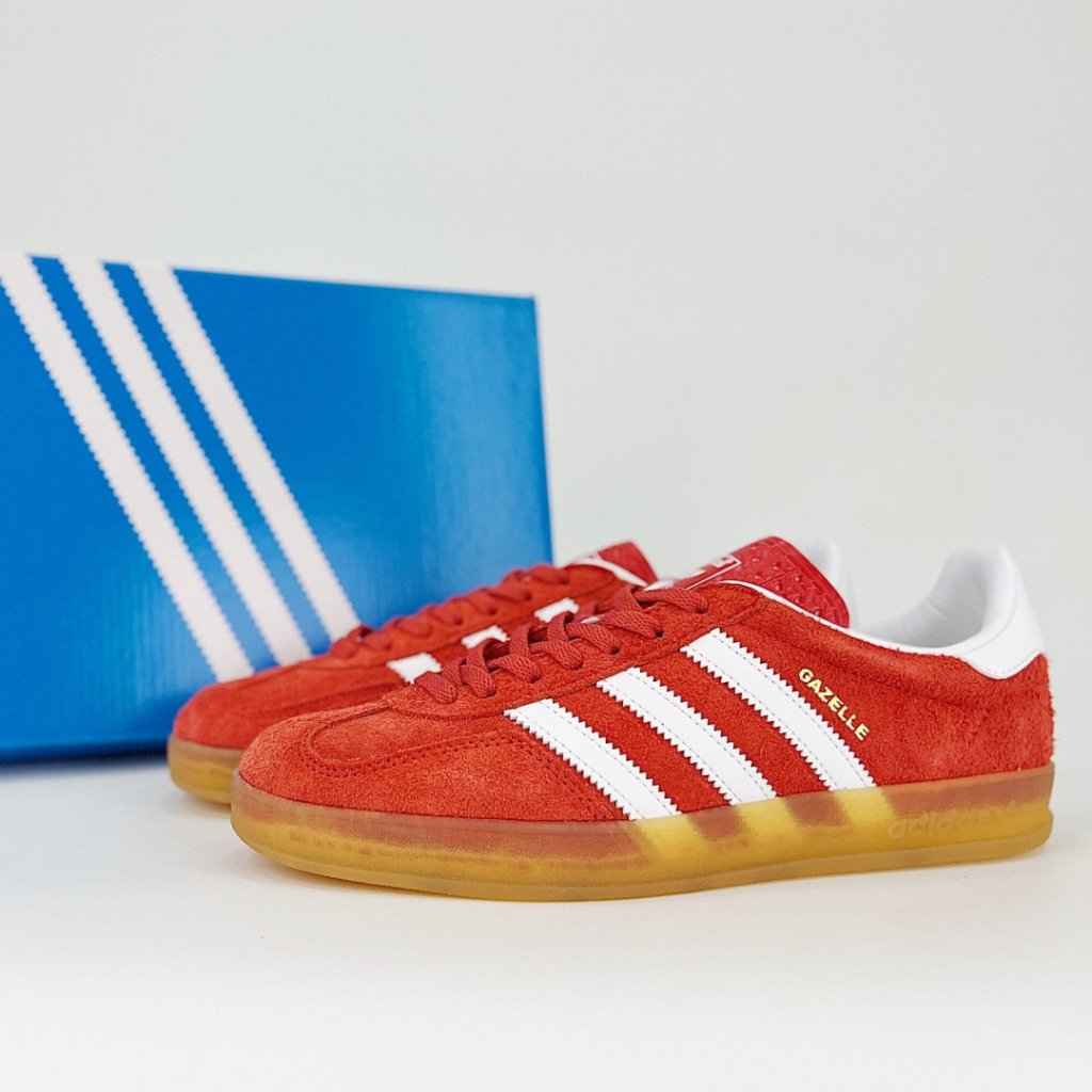 Adidas Shoes | Adidas Gazelle Retro Gum Sole Women Orange Red White Sneaker Men Sport Shoes | Color: Orange/Red/White | Size: Various