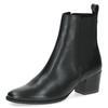 Stiefelette CAPRICE, Damen, Gr. 42, schwarz, Leder, Textil, elegant, Schuhe, Blockabsatz, Ankleboots, Businessschuh mit praktischer Anzhiehlasche