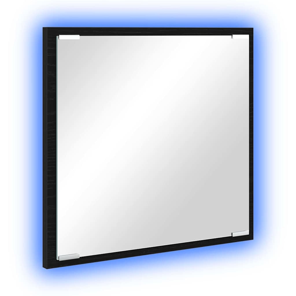 vidaXL LED Badezimmer Spiegel Schwarze Eiche 40 x 8,5 x 37 cm Image