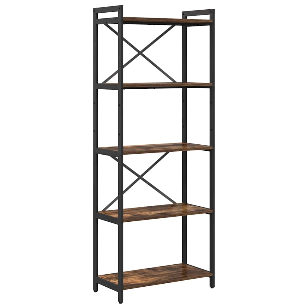 vidaXL Bücherregal Räuchereiche 60 x 30 x 153 cm Holzwerkstoff Image