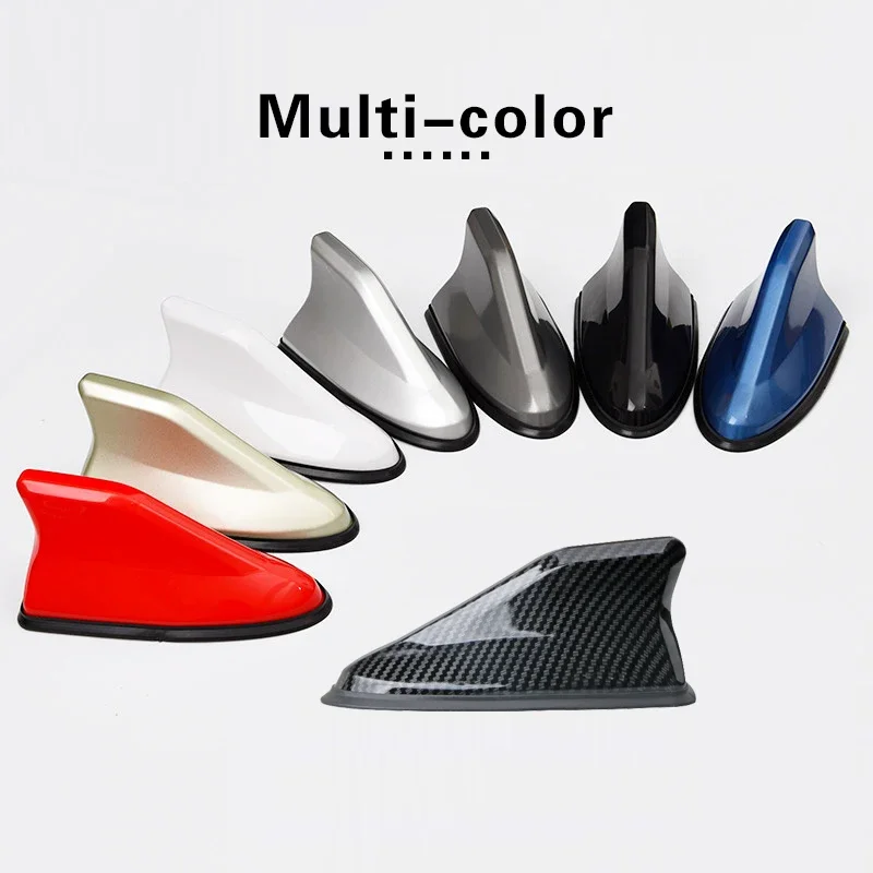 16 cm Universal Carbon Look Auto Dach Top Mount Shark Fin Antenne Antenne Topper Auto Radio AM FM Antenne signal Verstärker Image
