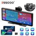 Autoradio Portatile 10.26" 4K 64G Touchscreen Wireless Apple CarPlay Android Auto Dash Cam Bluetooth Navigazione GPS WiFi Telecamera Retromarcia Grandangolare AUX FM