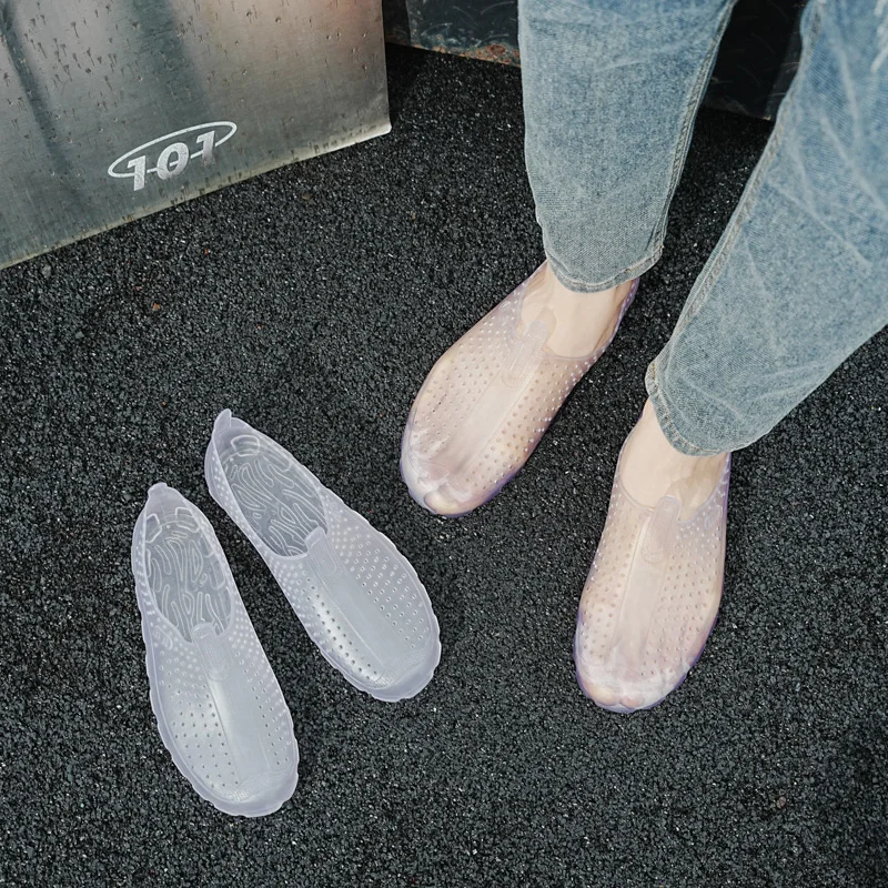 Men's Quick-Drying Beach Shoes, Outdoor Water Shoes, Transparent Drainage Shoes for Sea Activities, River Tracing Shoes, Swimming Shoes, Clogs, Rain Shoes