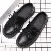 HKDQ Quasten Loafer Für Männer Trend Schwarz Designer männer Schuhe Bequeme Casual Leder Schuhe Mann Slip auf Schuhe zapatos hombre