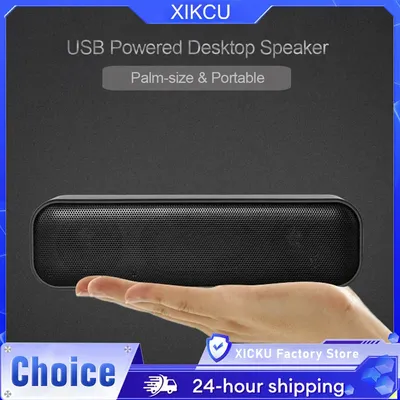 HK-5008 USB Powered Soundbar Desktop Speaker Wired Computer Sound Box for TV Desktop Laptop with 2 Subwoofers Music Player