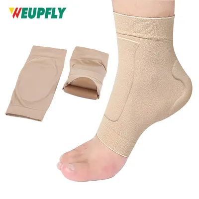 1 Pair Ankle Bone Protection Socks Malleolar Sleeves with Gel Pads for Figure Skating, Hockey,Roller,Ski, Hiking or Riding Boot