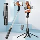 Luce di riempimento per otturatore remoto monopiede 2025 per iPhone Samsung Supporto per telefono Xiaomi Mini quattro treppiede Bastone selfie Bluetooth wireless