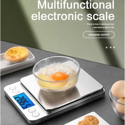Stainless Steel Kitchen Scale Electronic Scale Gram Scale Baking Scale High Precision 0.01g Accurate Balance Small Food Scale