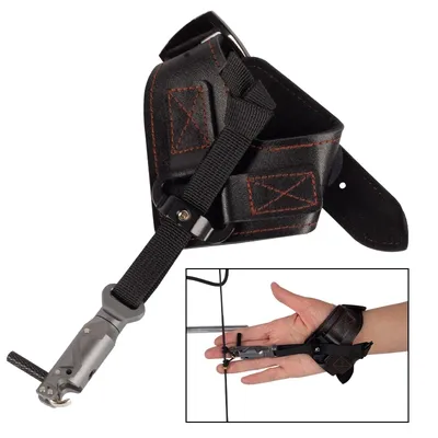 Archery Bow Release Wrist Strap Quick Shot Compound Bow Release Aid Caliper 360-degree Wristband Adjustable Hunting Equipment